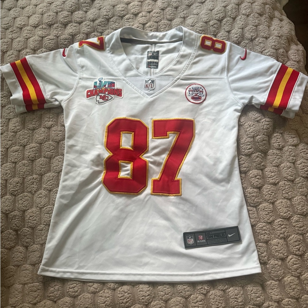 Nike White and Red Women's Football Jersey